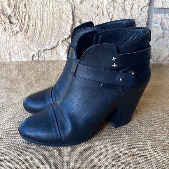Rag & Bone Harrow boots black Ankle Leather Size 36 1/2 - Picture 6 of 12